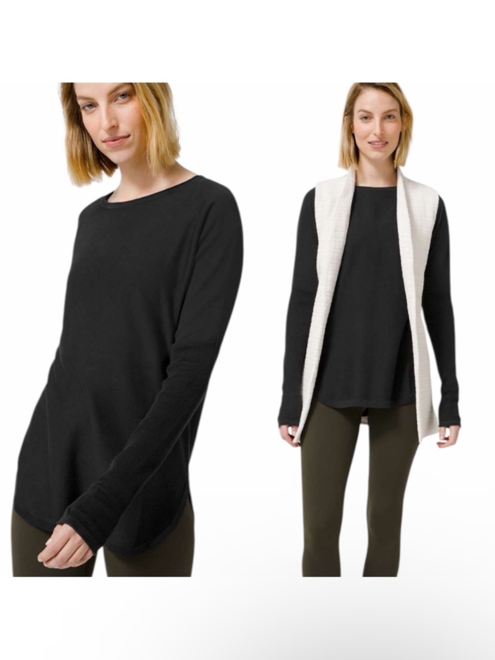Lululemon Take It All In Charcoal Gray Soft Cotton Long Sleeve Tunic Sweater XS